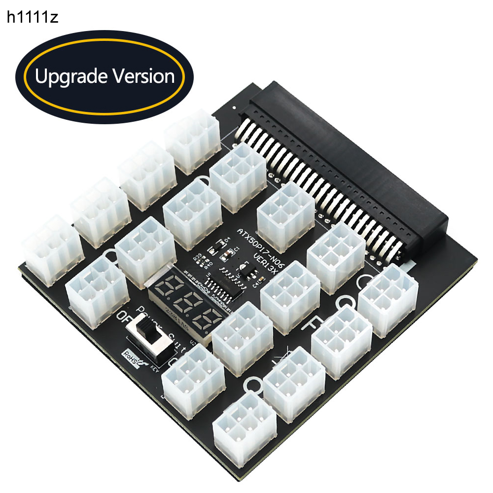 2400W Server Psu Breakout Board - Pci-e 12v 50pin para atx 17x6pin