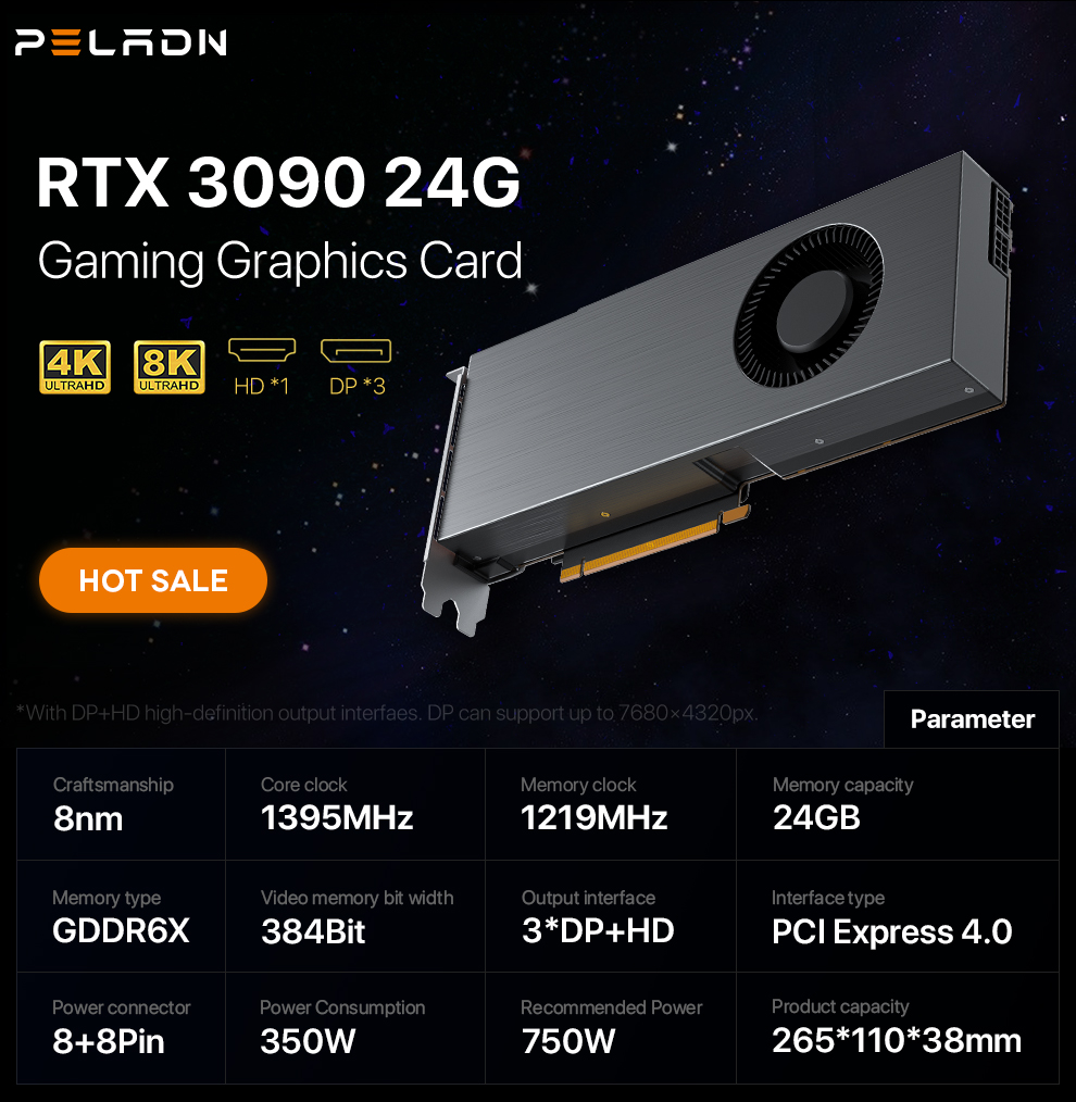 Placa de Vídeo RTX 3080Ti 3080 - Rtx 3090 24Gb Graphics Card avaliação e preço