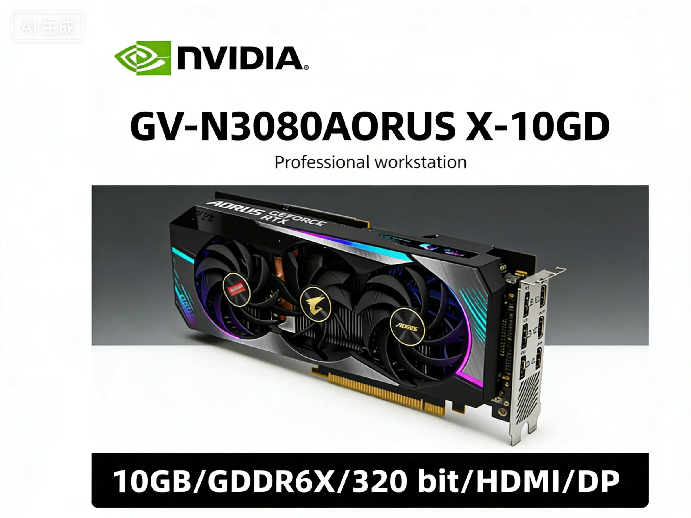 Placa de Vídeo RTX 3080 GPU GI - Rtx 3080 10Gb Gpu avaliação e preço