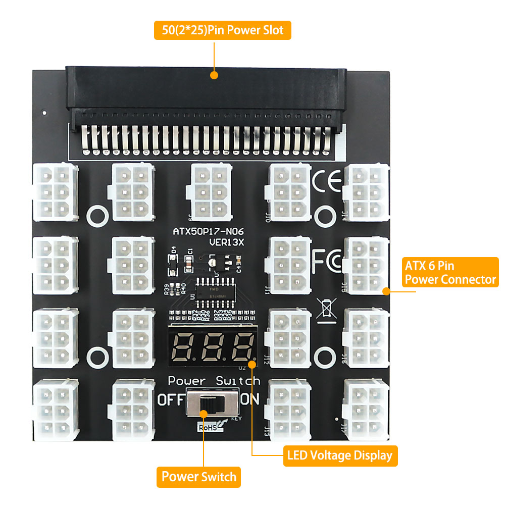Para dell 750w 1100w 1600 2000 - 2400W Server Psu Breakout Board avaliação e preço